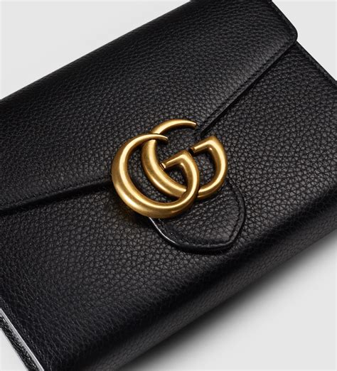 marmont 2.0 leather wallet on a chain gucci price|Gucci Marmont mini bag wallet.